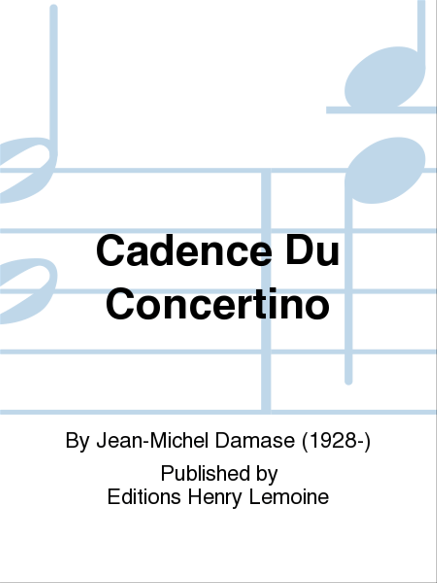 Cadence Du Concertino Cadence Du Concertino Harp scores gallery preview page 1