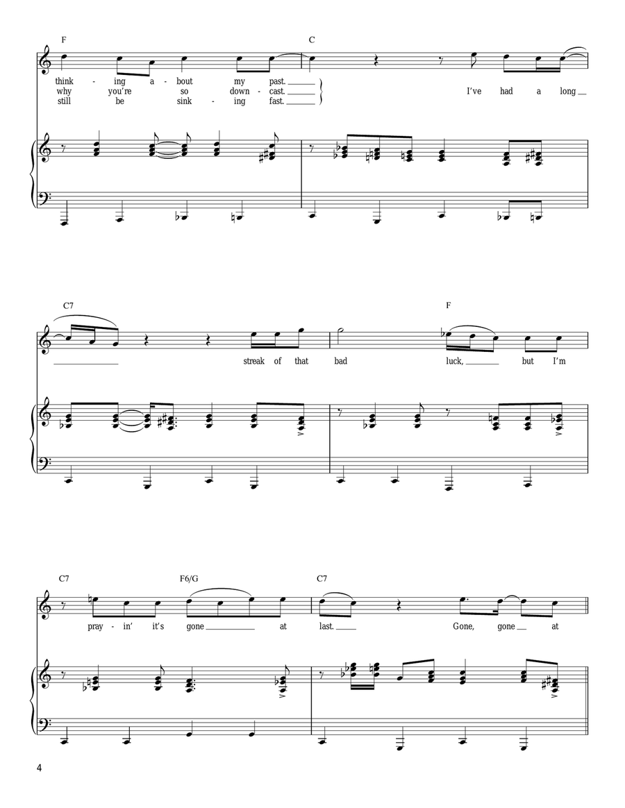 Gone At Last Piano, Vocal, Guitar scores gallery preview page 4