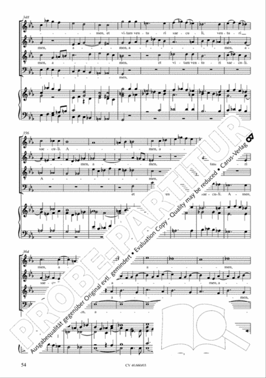 Mass in E flat major (Messe in Es) SATTB scores gallery preview page 55