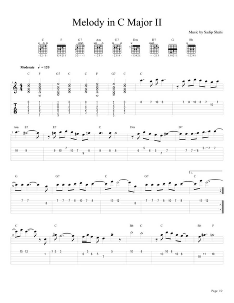 Guitar Solo with Chords Accompaniment for Early Beginners 