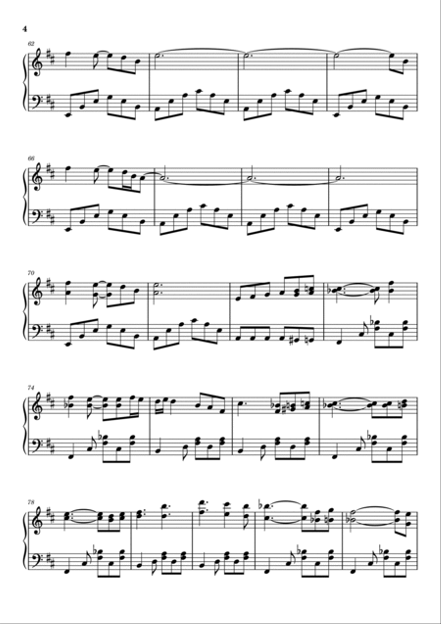 Everybody Hurts Piano Solo scores gallery preview page 4