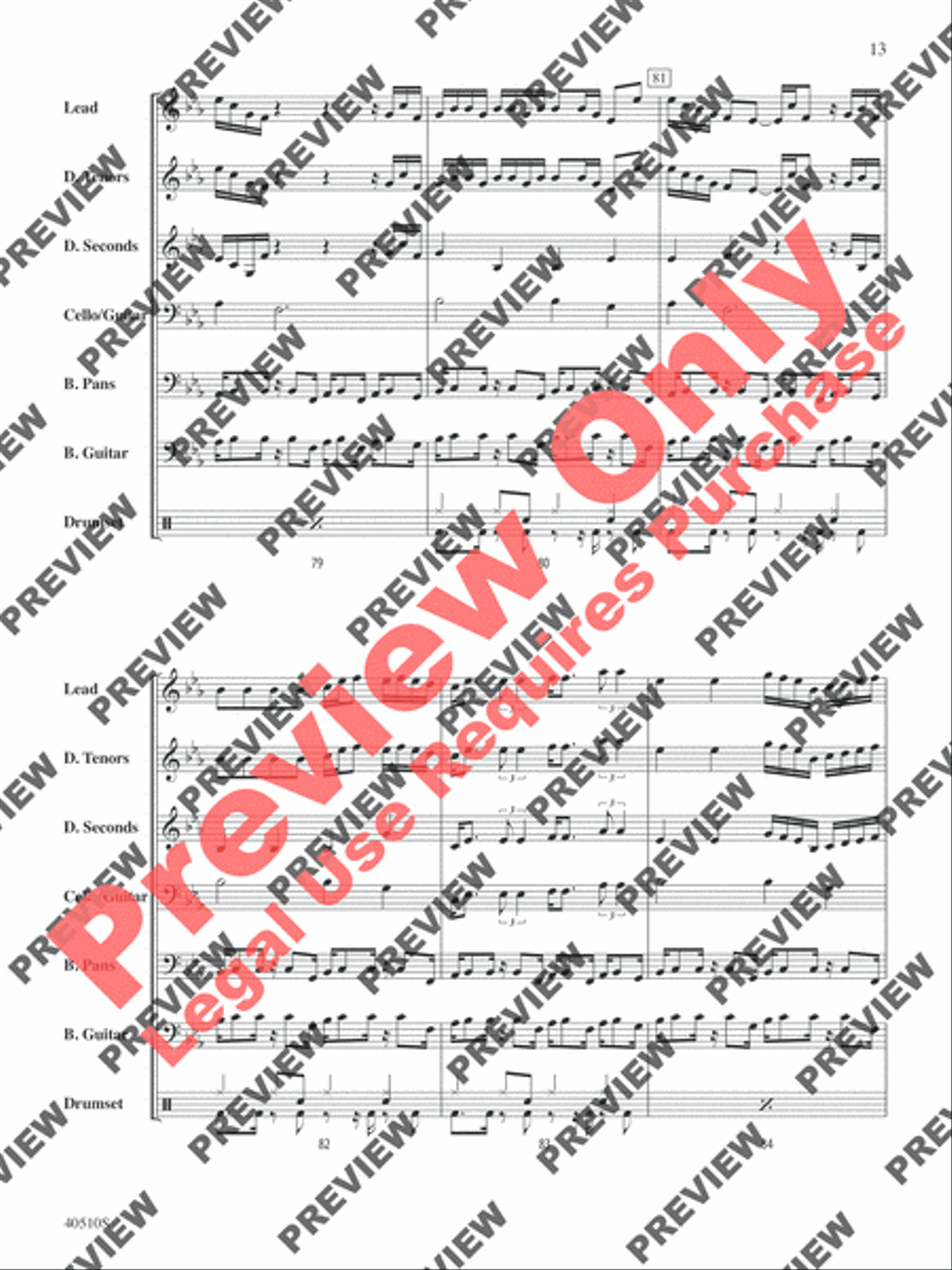 Europa (Earth's Cry Heaven's Smile) Steel Drum Band scores gallery preview page 30