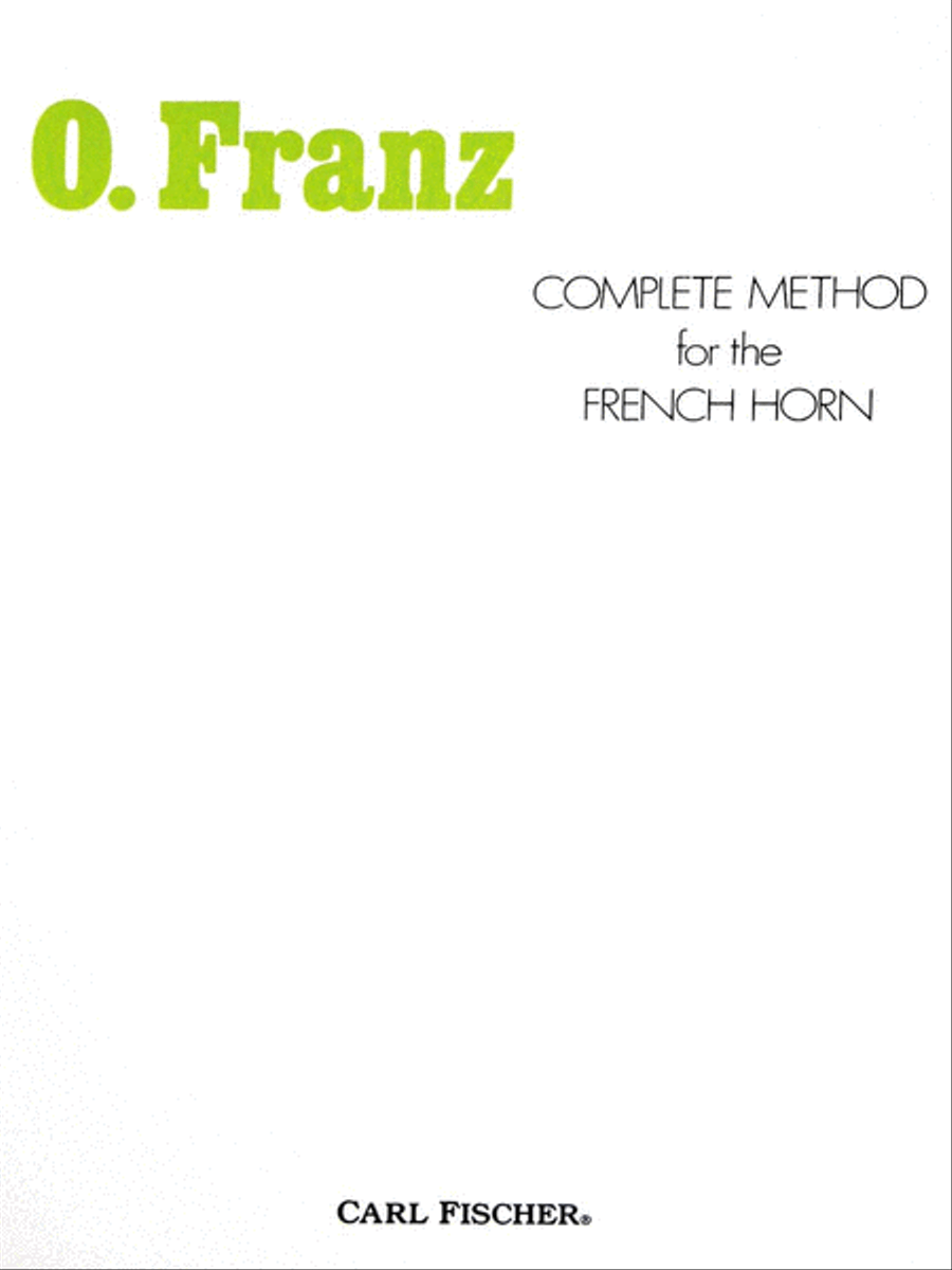 Complete Method for the French Horn Horn scores gallery preview page 1