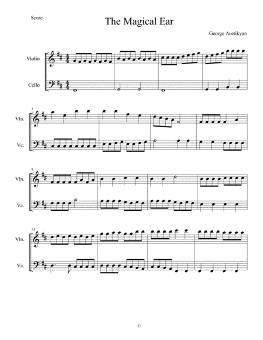 The Magical Ear Small Ensemble scores gallery preview page 1
