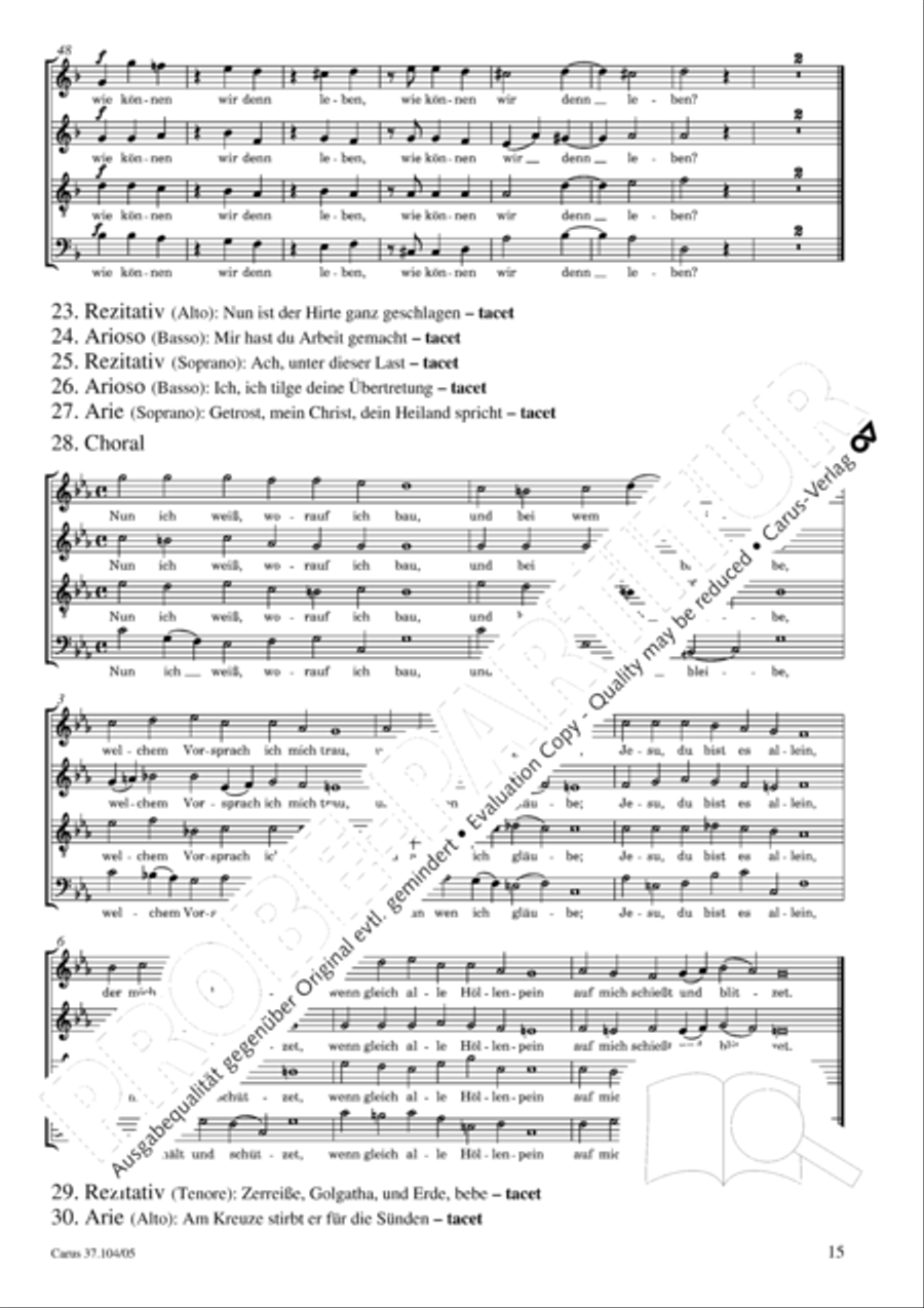 Ein Lammlein geht und tragt die Schuld 4-Part scores gallery preview page 16