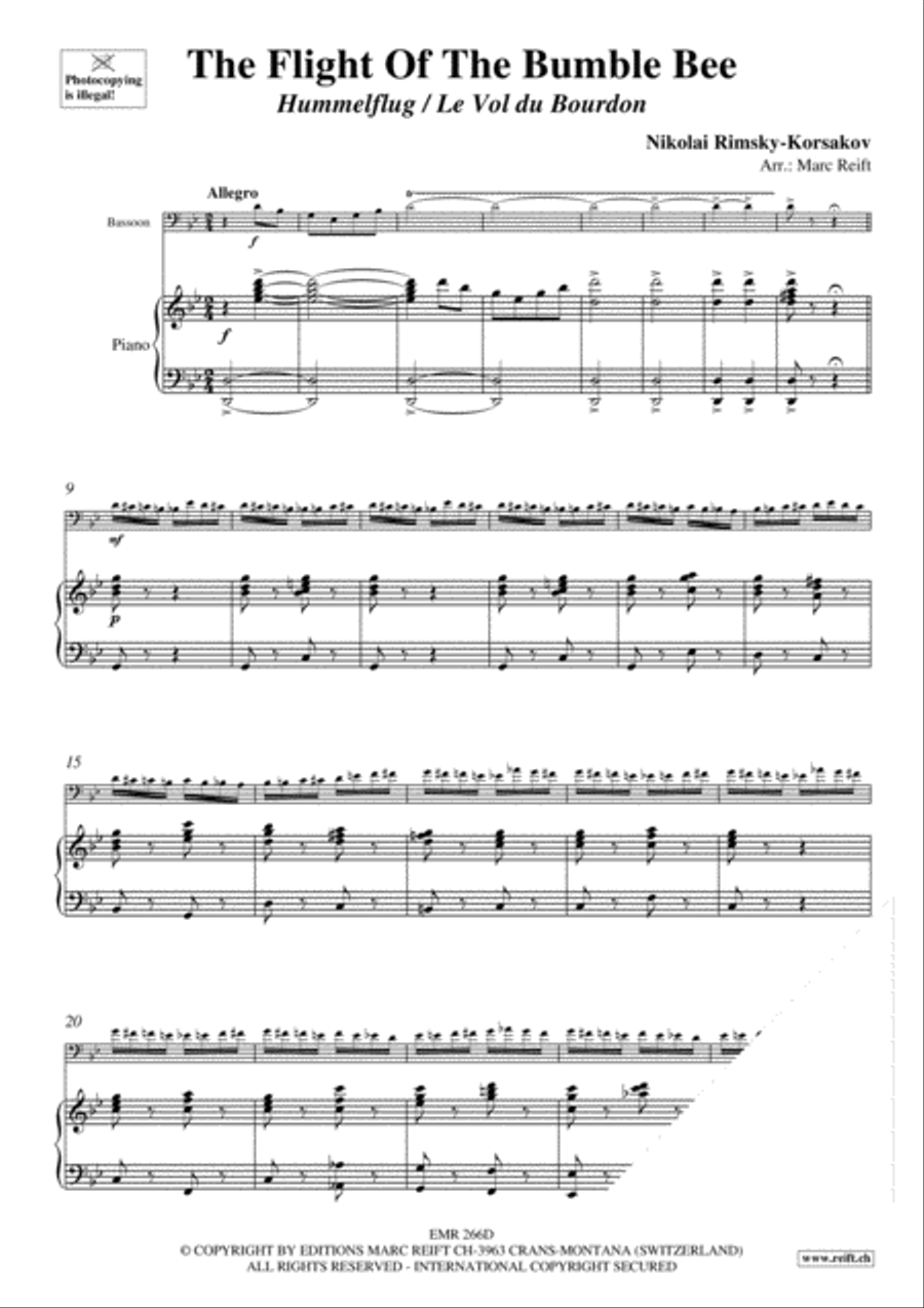 The Flight Of The Bumble Bee Bassoon Solo scores gallery preview page 3