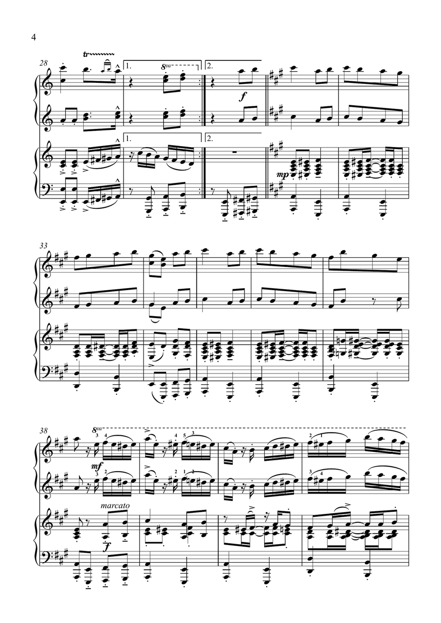 Samba..alla..Turca (Piano Duet - Four Hands) Piano Duet scores gallery preview page 4