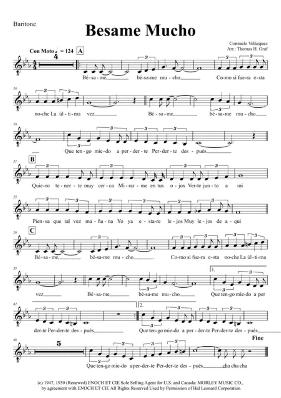Bésame Mucho (kiss Me Much) Voice scores gallery preview page 5