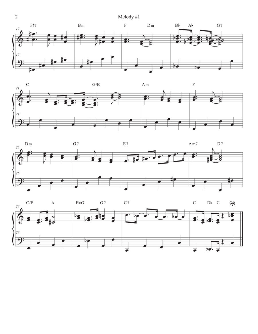 Songs Of Easy Play Jazz Book #1 Piano Solo scores gallery preview page 2