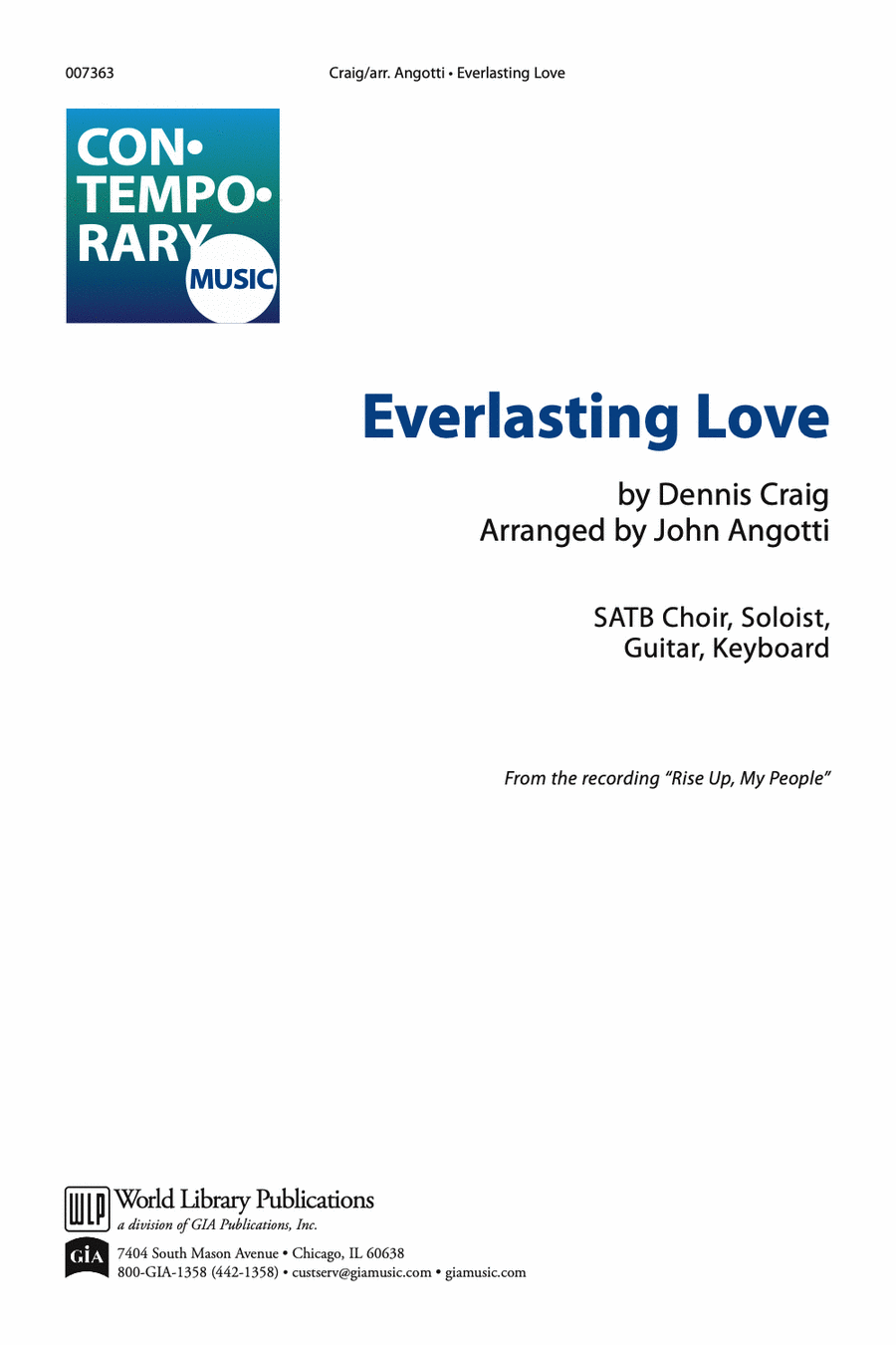 Everlasting Love 4-Part scores gallery preview page 1