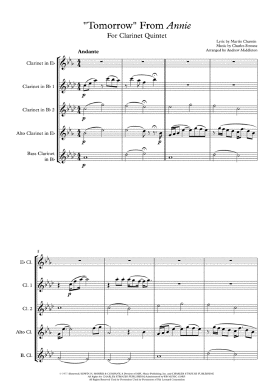 Tomorrow Woodwind Quintet scores gallery preview page 3