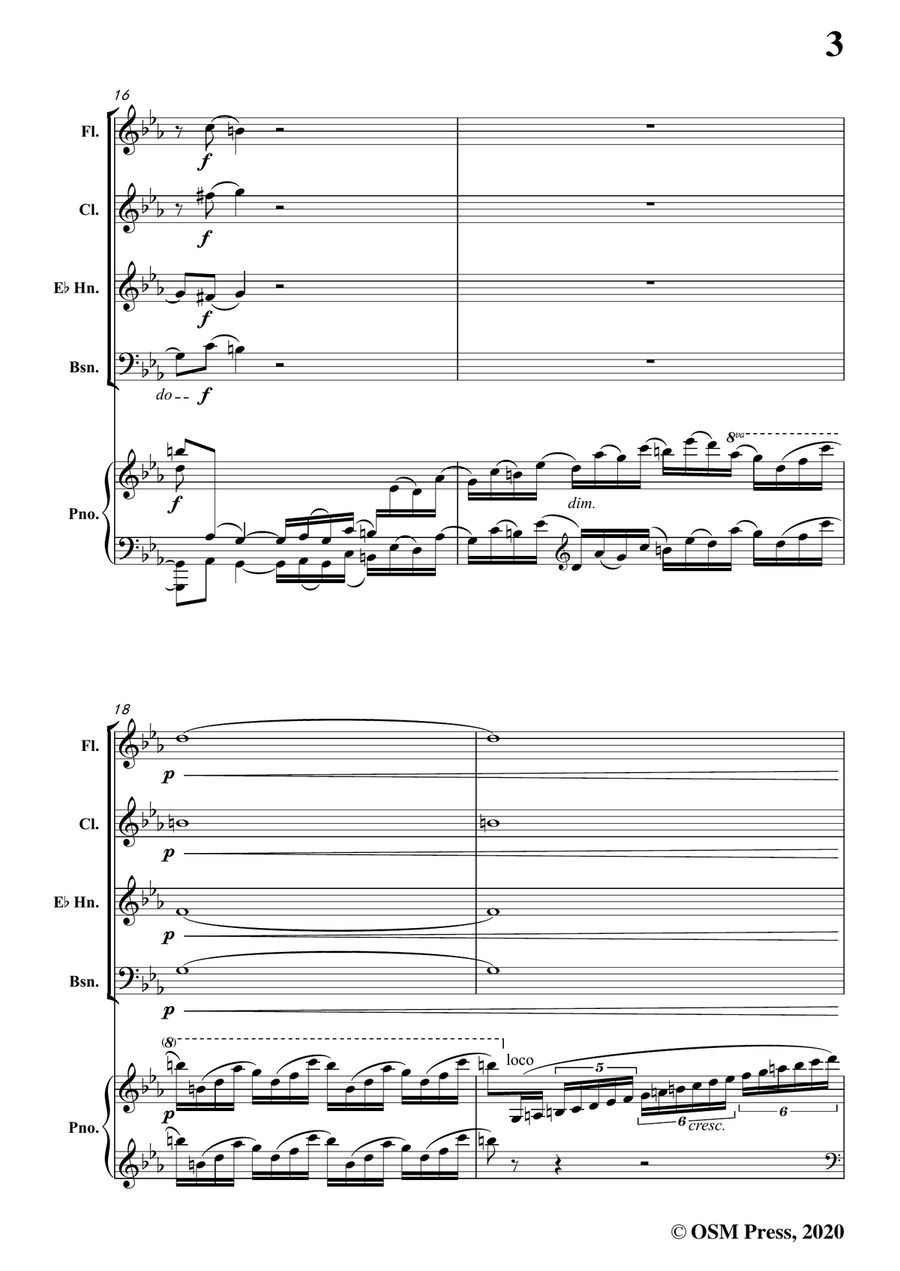 Spohr-Quintet,Op.52,for Piano and Winds Piano Solo scores gallery preview page 5