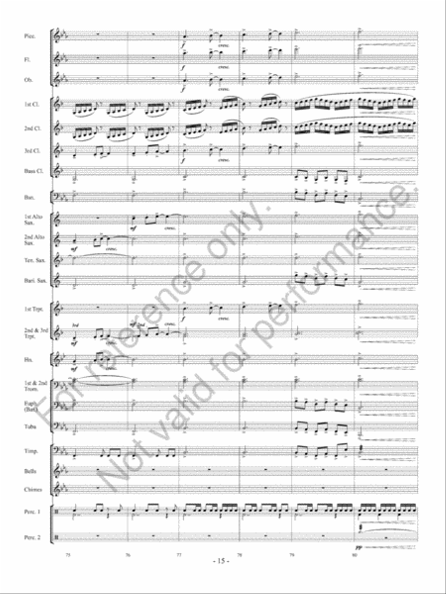 Sparkling Lights Concert Band scores gallery preview page 16