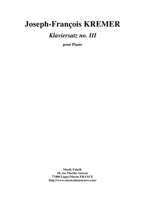 Joseph-François Kremer: Klaviersatz no. 3