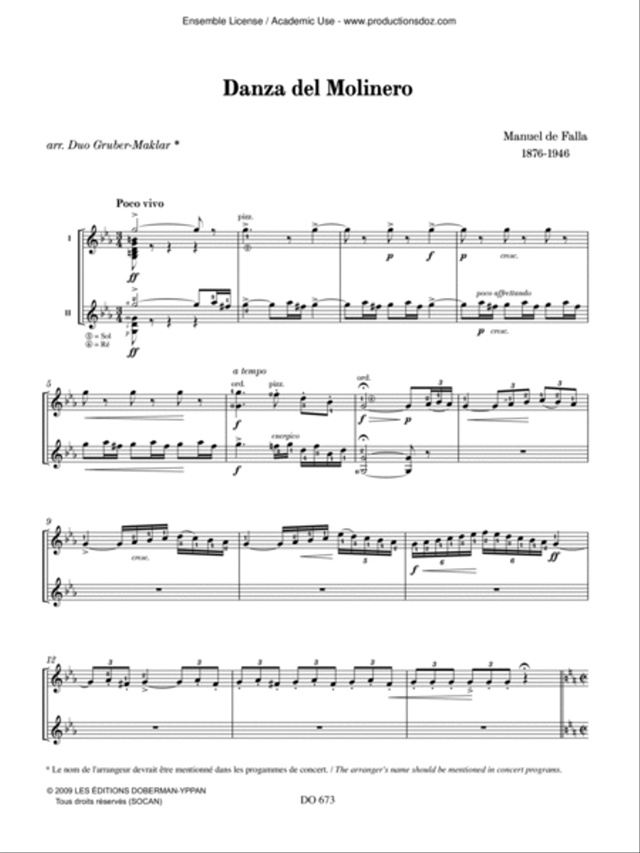 Danza del Molinero, El Circulo Magico, Danza Ritual del Fuego Classical Guitar scores gallery preview page 3