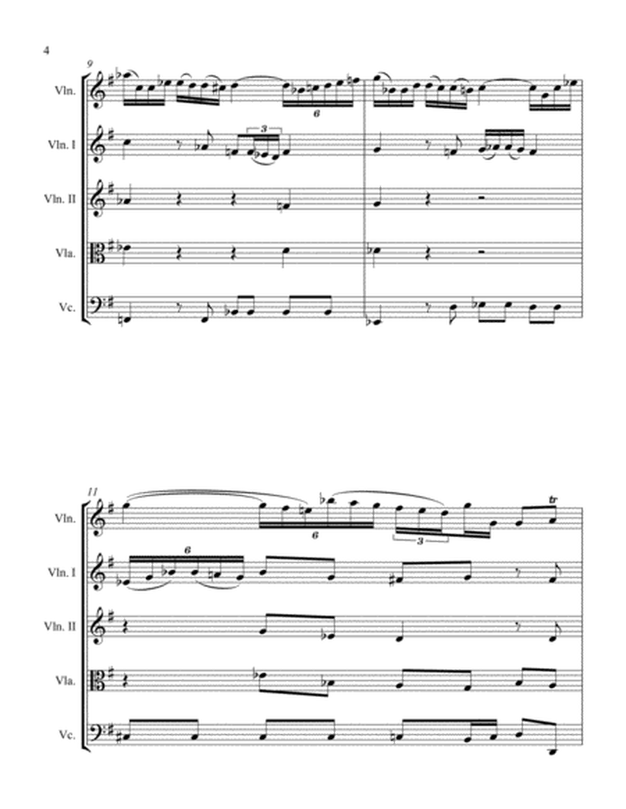 Sonata in E Minor for Violin and String Quartet I. Adagio