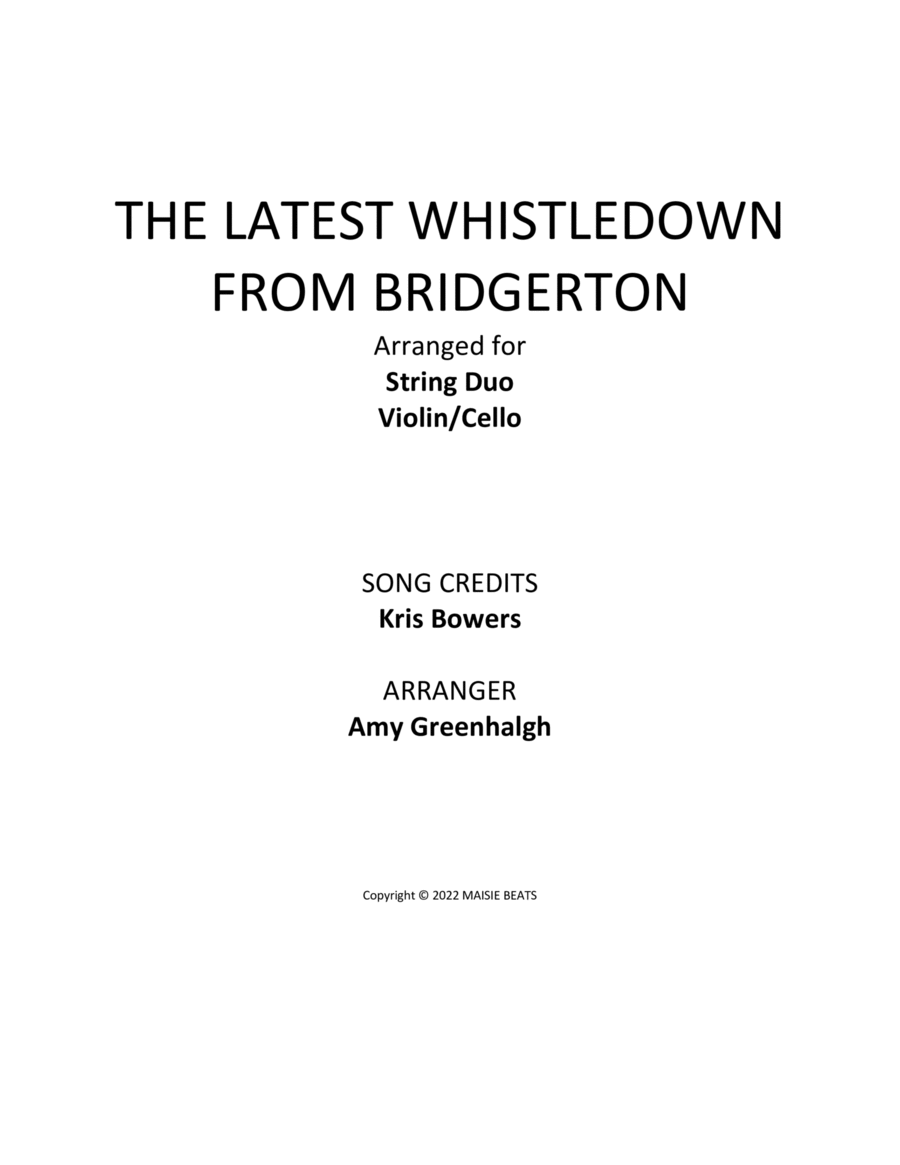 The Latest Whistledown String Duet scores gallery preview page 1