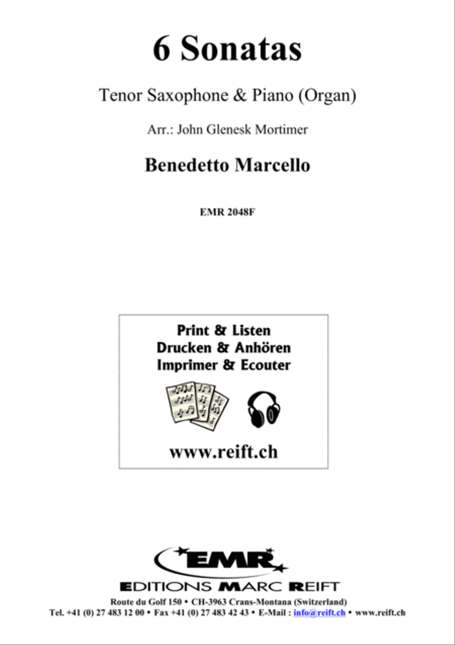 6 Sonatas Tenor Saxophone scores gallery preview page 2