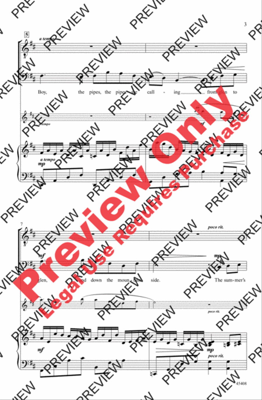 Danny Boy Danny Boy Men's Choir scores gallery preview page 3