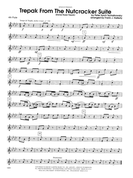 Trepak From The Nutcracker Suite (Danse Russe Trepak) - Flute 4