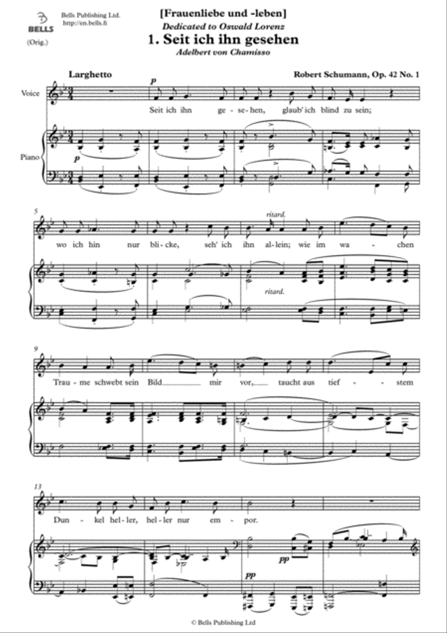 Frauenliebe und -leben, Op. 42 Medium-High Voice scores gallery preview page 2
