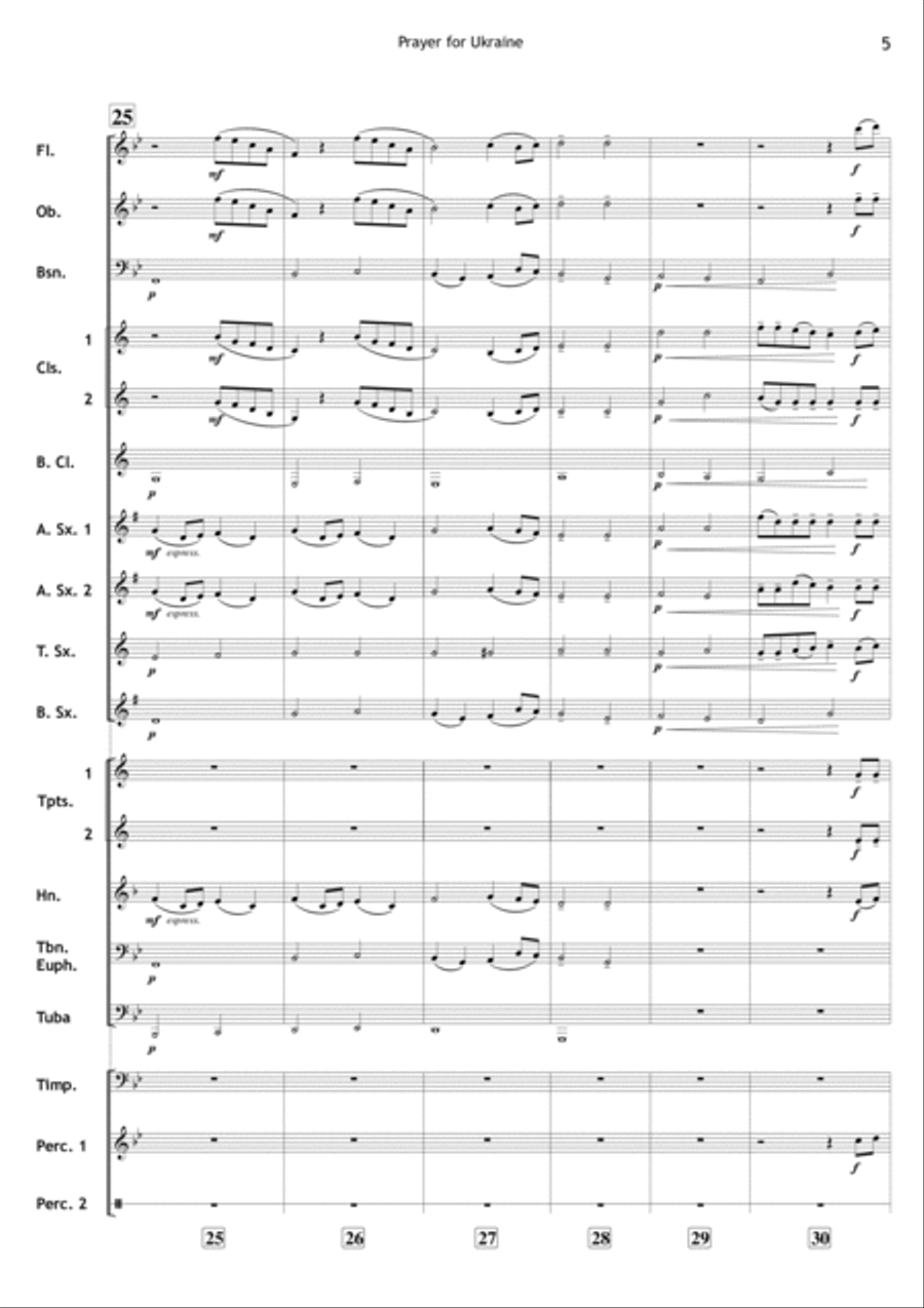 Prayer for Ukraine (For Concert Band) image number null