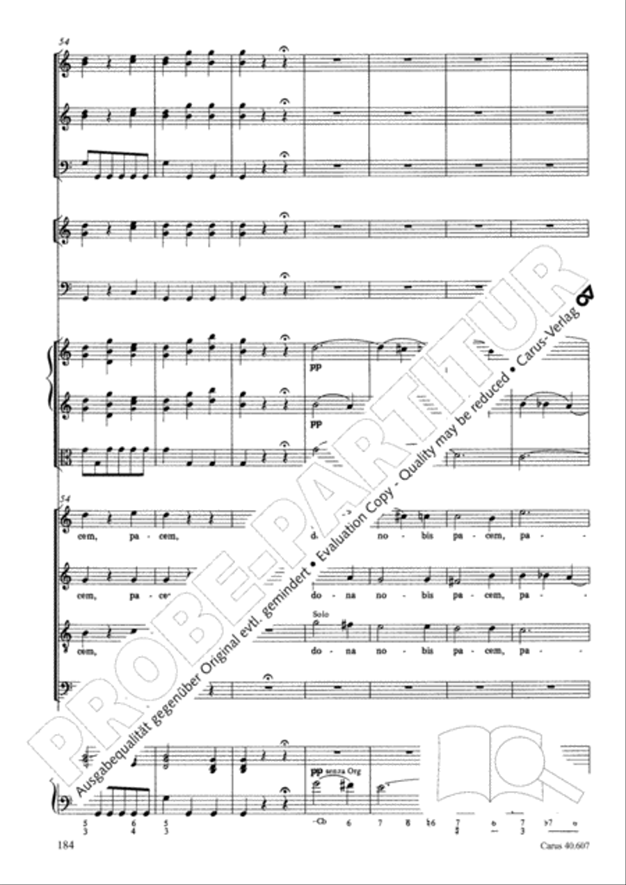 Mass in time of war (Missa in tempore belli) 4-Part scores gallery preview page 193