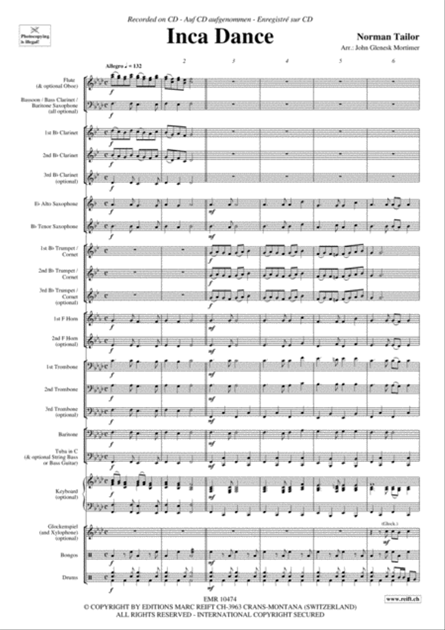 Inca Dance Concert Band scores gallery preview page 4