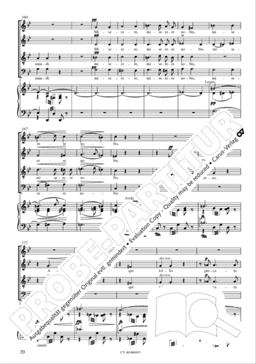 Mass in E flat major (Messe in Es) SATTB scores gallery preview page 21