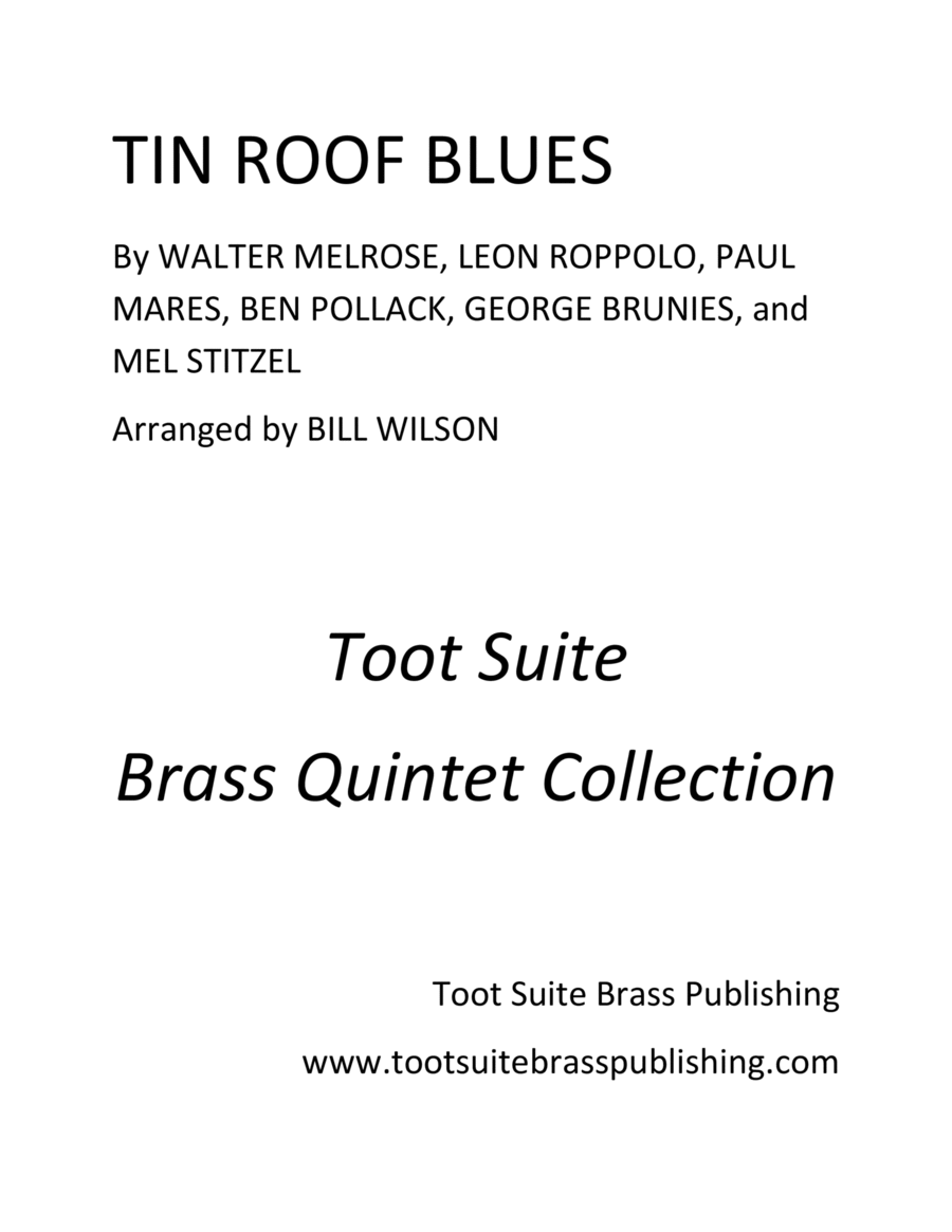 Tin Roof Blues Brass Quintet scores gallery preview page 1