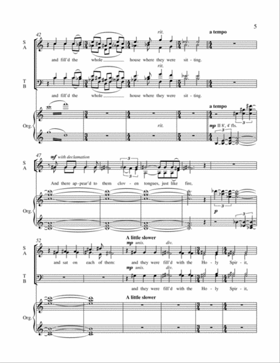 The Day of Pentecost 4-Part scores gallery preview page 6