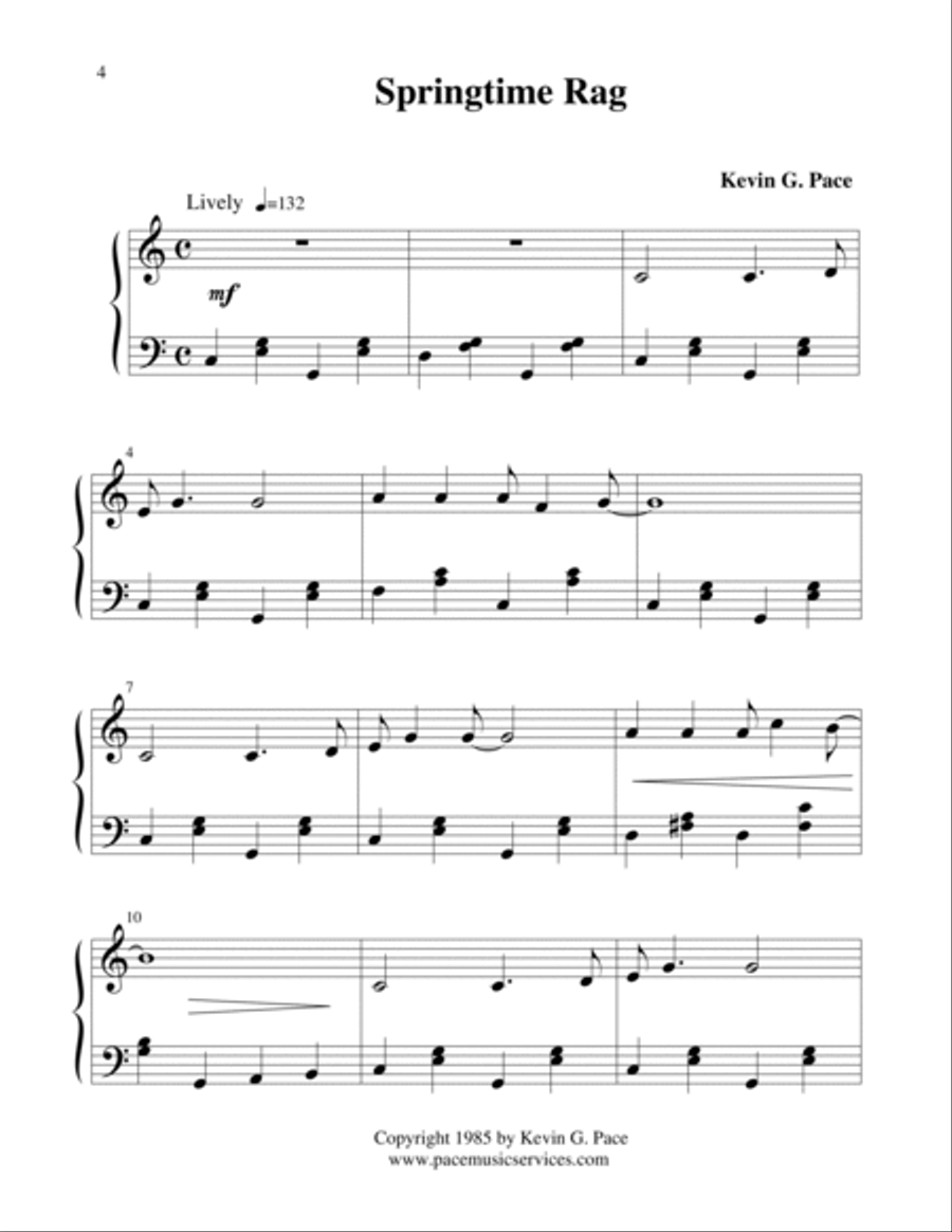Springtime Rag - original piano solo Piano Solo scores gallery preview page 2