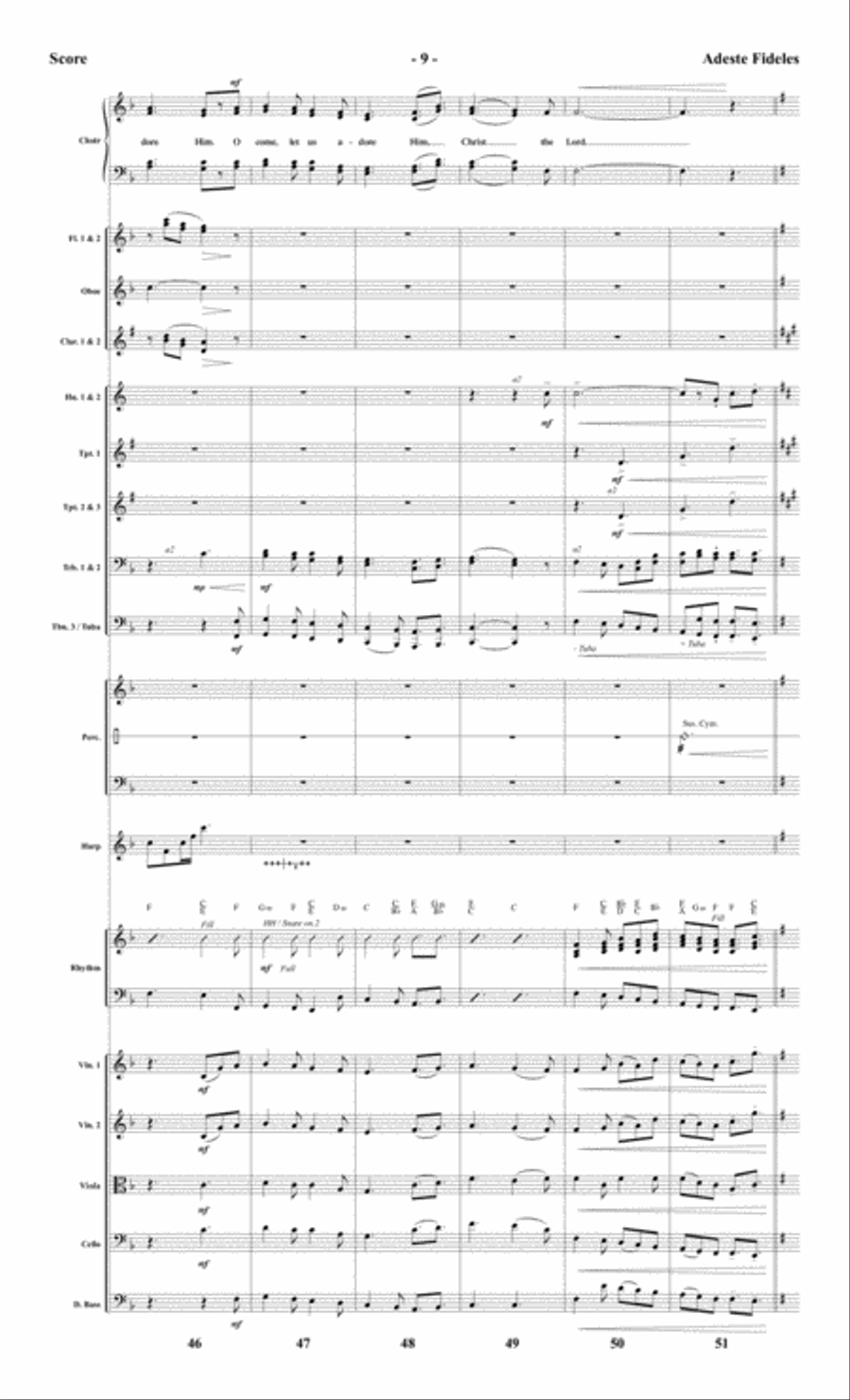 Adeste Fideles - Orchestral Score and Parts Choir scores gallery preview page 11