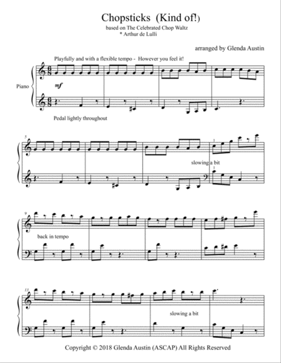Chopsticks (Kind of!) Piano Solo scores gallery preview page 2