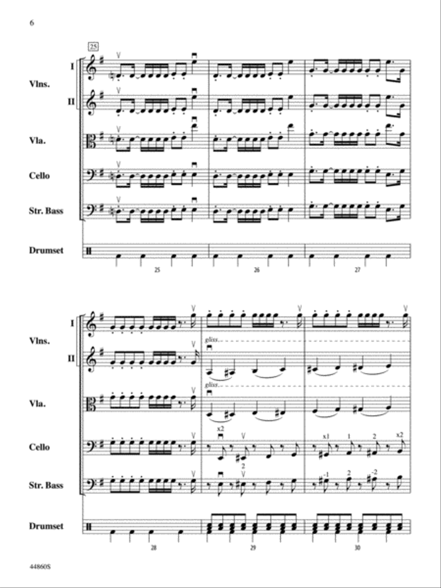 Uptown Funk: Score Uptown Funk: Score String Orchestra scores gallery preview page 6