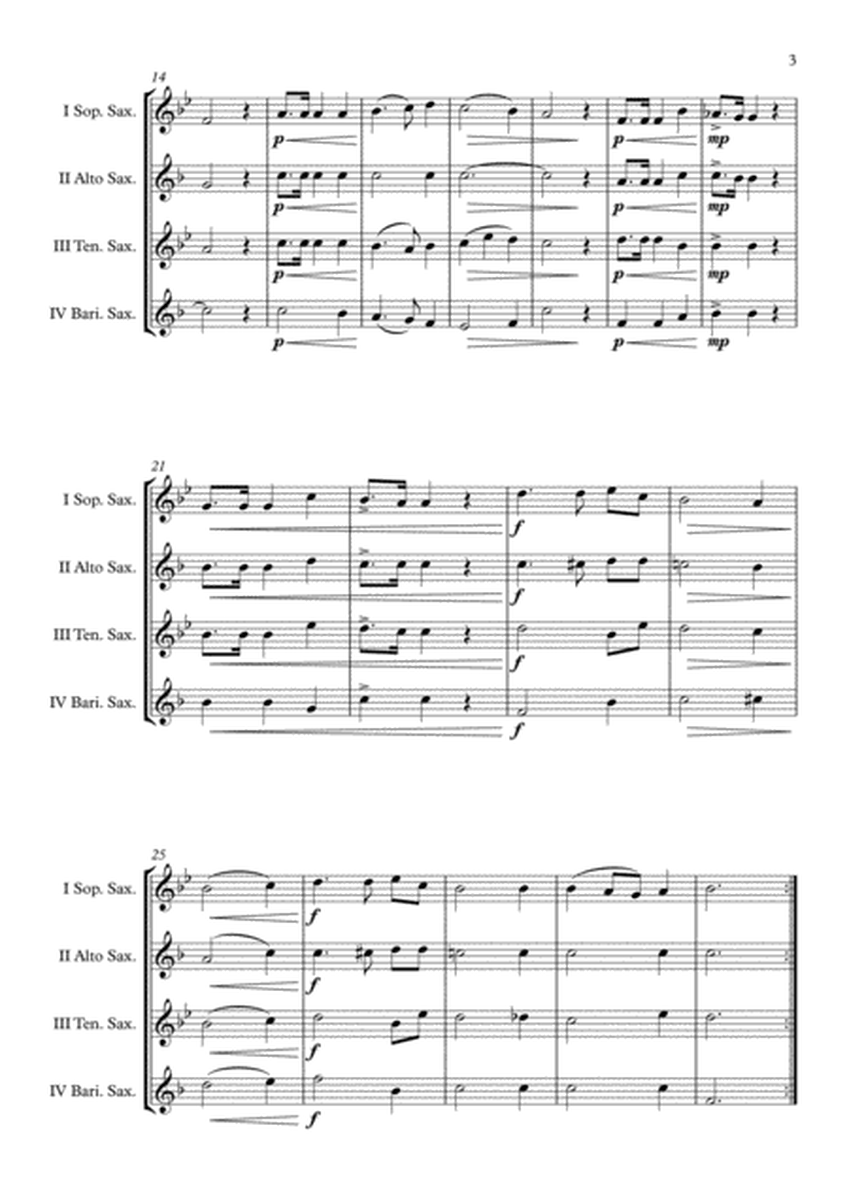 "Schweizerpsalm" (National Anthem of Switzerland) Saxophone Quartet (SATB) arr. Adrian Wagner image number null