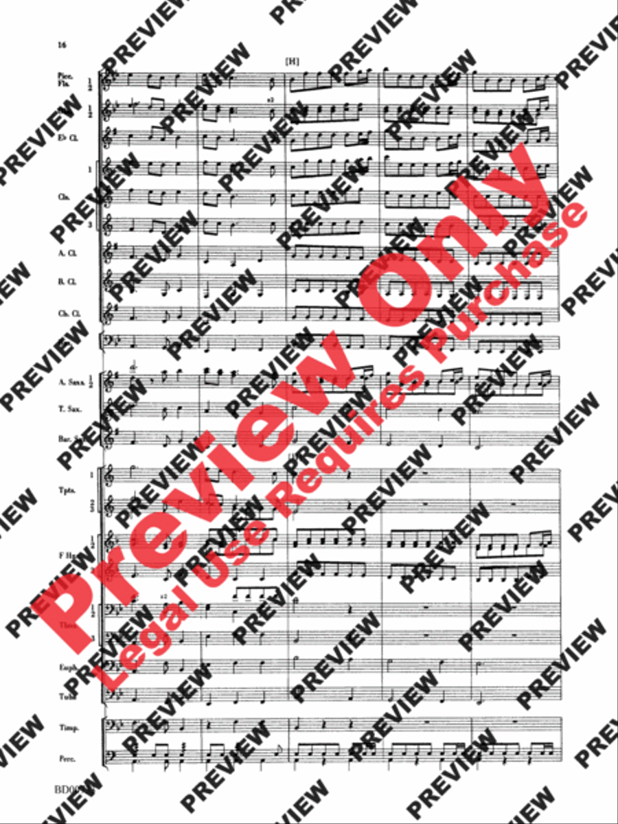 Water Music Suite Concert Band scores gallery preview page 16
