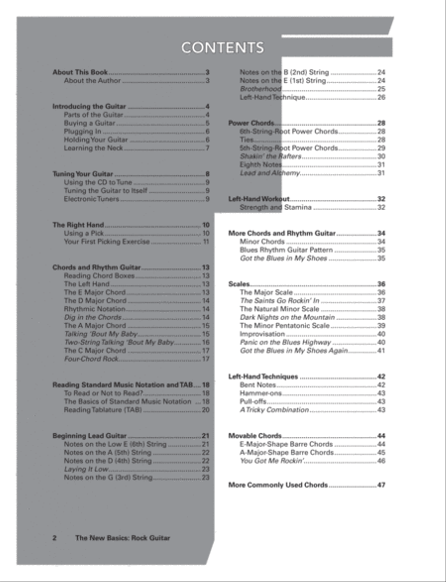 The New Basics -- Rock Guitar Electric Guitar scores gallery preview page 2
