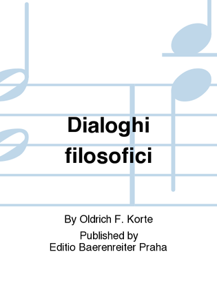 Book cover for Dialoghi filosofici für Violine und Klavier