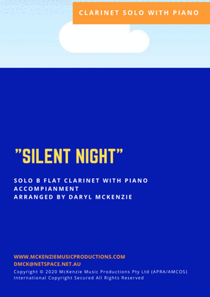 Silent Night - Bb Clarinet Solo with Piano Accompaniment