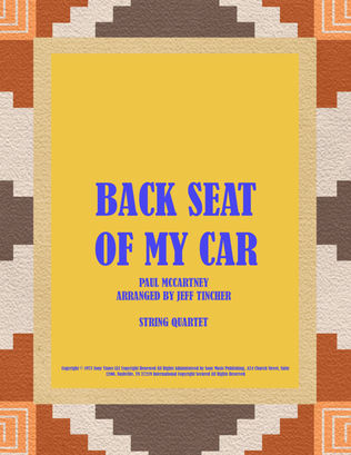 Book cover for Back Seat Of My Car