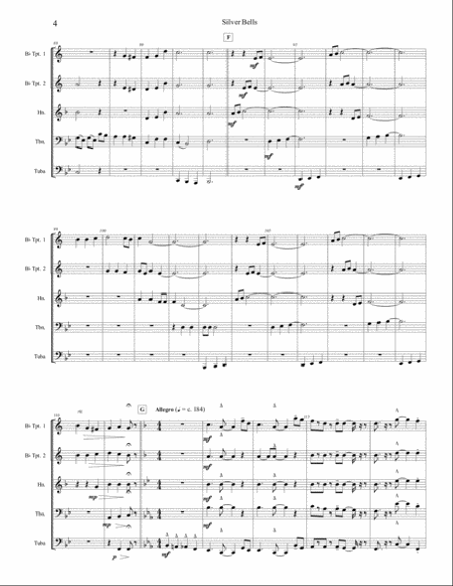 Silver Bells Brass Ensemble scores gallery preview page 5