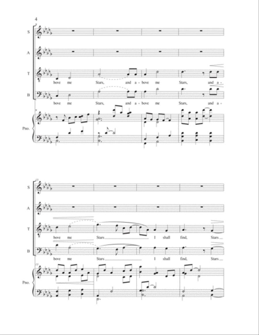 And Sure Stars Shining 4-Part scores gallery preview page 3