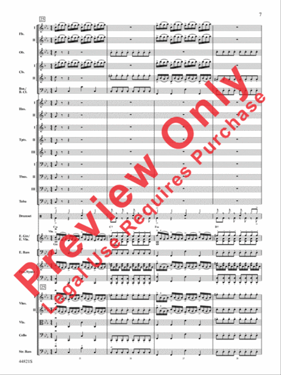 Dreams of Fireflies (On a Christmas Night) Full Orchestra scores gallery preview page 8