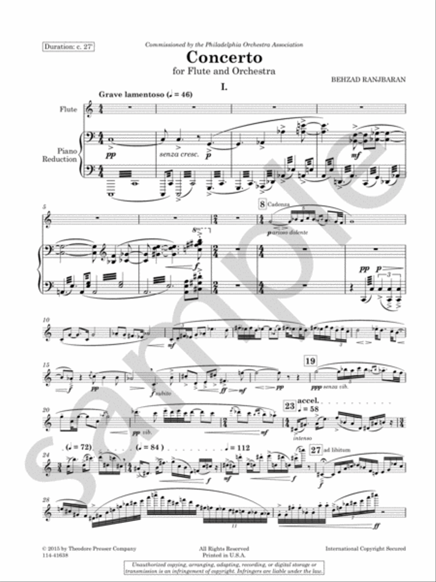 Concerto For Flute And Orchestra Chamber Music scores gallery preview page 3