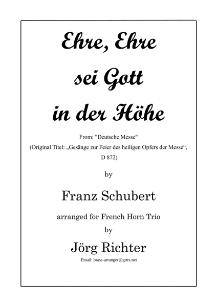 Ehre, Ehre sei Gott in der Höhe for French Horn Trio image number null