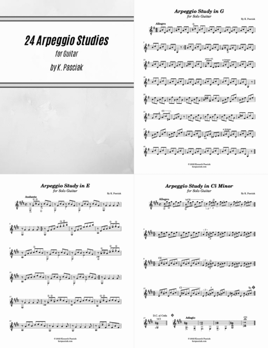 24 Arpeggio Studies for Guitar image number null
