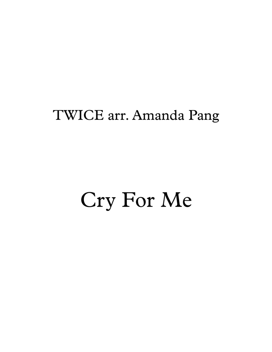 Cry For Me String Quartet scores gallery preview page 1