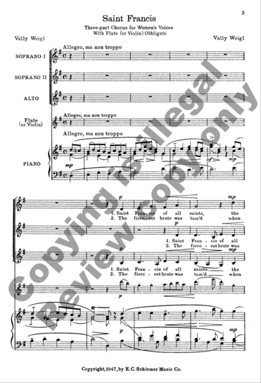 St. Francis St. Francis SSA scores gallery preview page 3