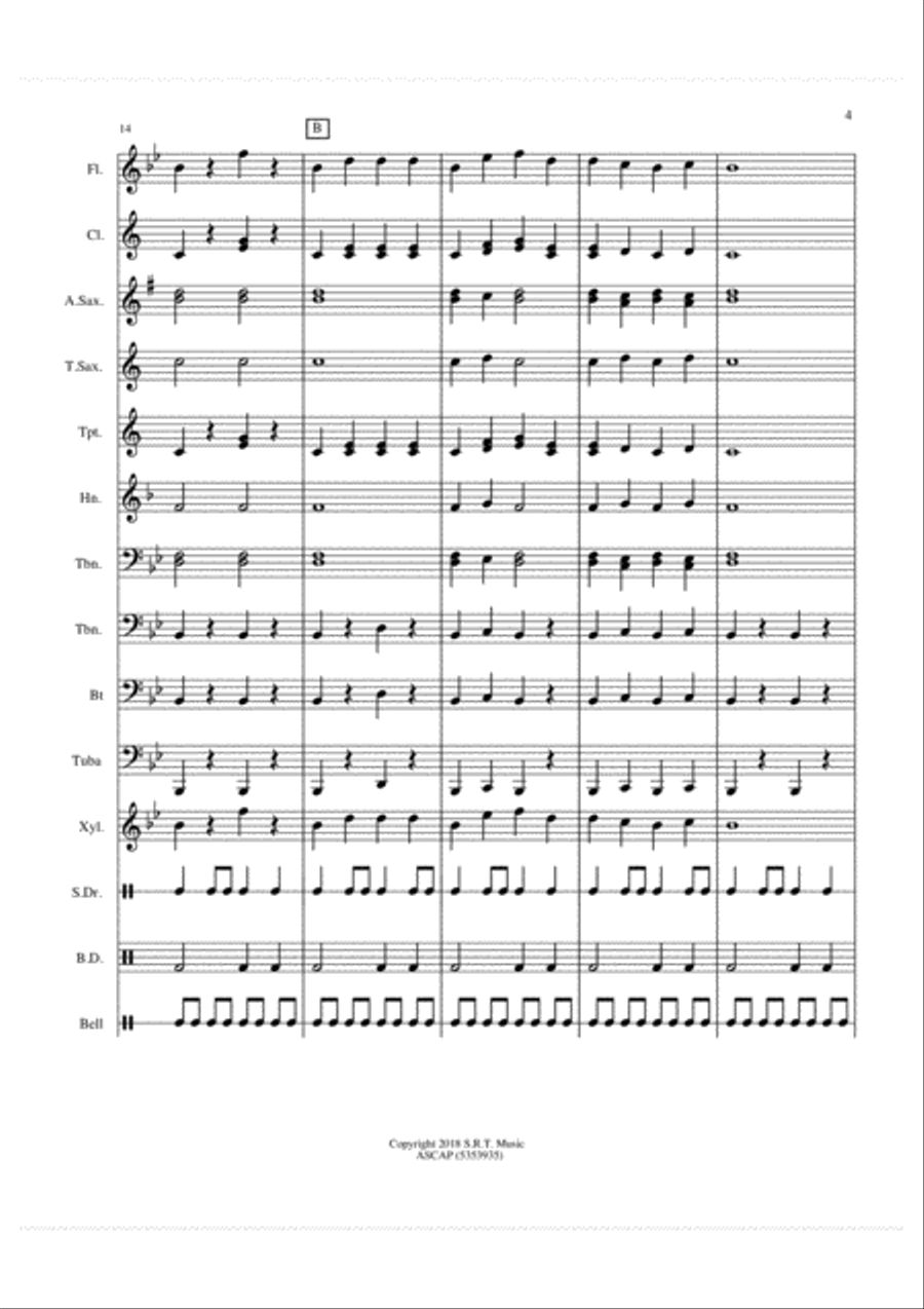 Sleigh Bells Ride Sleigh Bells Ride Concert Band scores gallery preview page 4